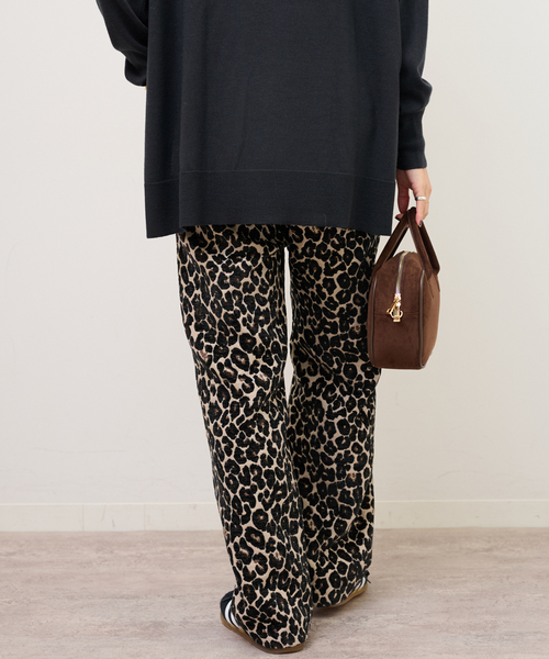JOURNAL STANDARD relume(ジャーナルスタンダード レリューム)の「《WEB限定追加》レオパードジャガードパンツ(その他パンツ・レディース・ベージュ・36/38)」の12枚目の写真
