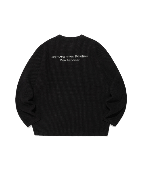 NICE GHOST CLUB(ナイスゴーストクラブ)の「FFATS POSITION KNIT_BLACK(NG2EFUK611A)(ニット/セーター・レディース・ブラック・S/M)」の2枚目の写真