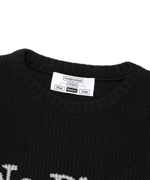 NICE GHOST CLUB(ナイスゴーストクラブ)の「FFATS POSITION KNIT_BLACK(NG2EFUK611A)(ニット/セーター・レディース・ブラック・S/M)」の3枚目の写真