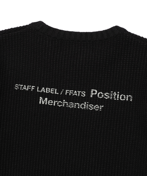 NICE GHOST CLUB(ナイスゴーストクラブ)の「FFATS POSITION KNIT_BLACK(NG2EFUK611A)(ニット/セーター・レディース・ブラック・S/M)」の7枚目の写真