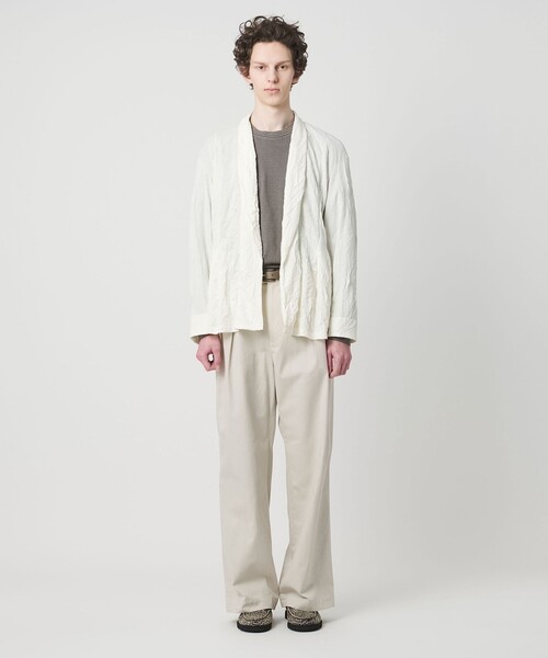 Yonetomi（ヨネトミ）の「【別注】＜YONETOMI＞ ボーダー クルーネック ロングスリーブ Tシャツ（Tシャツ/カットソー・メンズ・グレー系/ダークブラウン/ネイビー・1/2/3）」の22枚目の写真