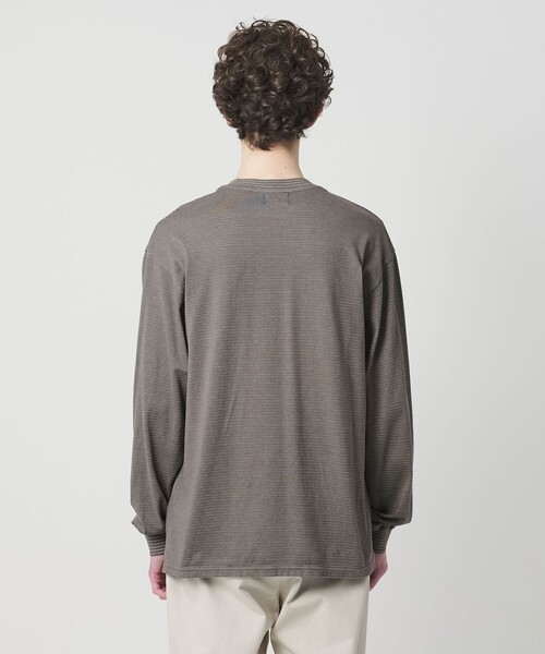 Yonetomi（ヨネトミ）の「【別注】＜YONETOMI＞ ボーダー クルーネック ロングスリーブ Tシャツ（Tシャツ/カットソー・メンズ・グレー系/ダークブラウン/ネイビー・1/2/3）」の19枚目の写真