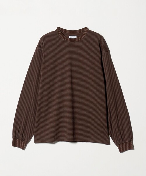 Yonetomi（ヨネトミ）の「【別注】＜YONETOMI＞ ボーダー クルーネック ロングスリーブ Tシャツ（Tシャツ/カットソー・メンズ・グレー系/ダークブラウン/ネイビー・1/2/3）」の9枚目の写真