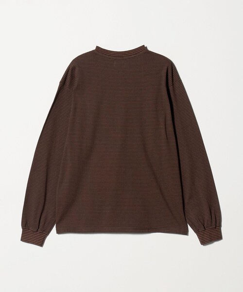 Yonetomi（ヨネトミ）の「【別注】＜YONETOMI＞ ボーダー クルーネック ロングスリーブ Tシャツ（Tシャツ/カットソー・メンズ・グレー系/ダークブラウン/ネイビー・1/2/3）」の8枚目の写真