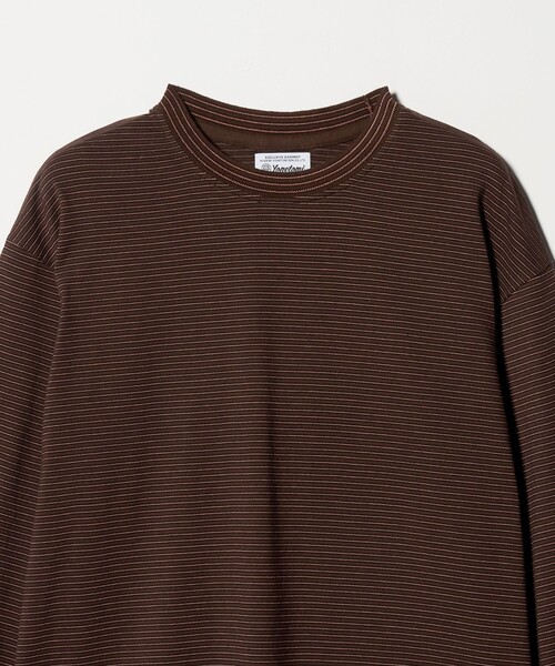 Yonetomi（ヨネトミ）の「【別注】＜YONETOMI＞ ボーダー クルーネック ロングスリーブ Tシャツ（Tシャツ/カットソー・メンズ・グレー系/ダークブラウン/ネイビー・1/2/3）」の7枚目の写真