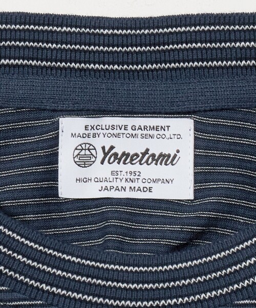 Yonetomi（ヨネトミ）の「【別注】＜YONETOMI＞ ボーダー クルーネック ロングスリーブ Tシャツ（Tシャツ/カットソー・メンズ・グレー系/ダークブラウン/ネイビー・1/2/3）」の5枚目の写真