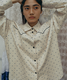 Dot Western Shirt White_F243ST02