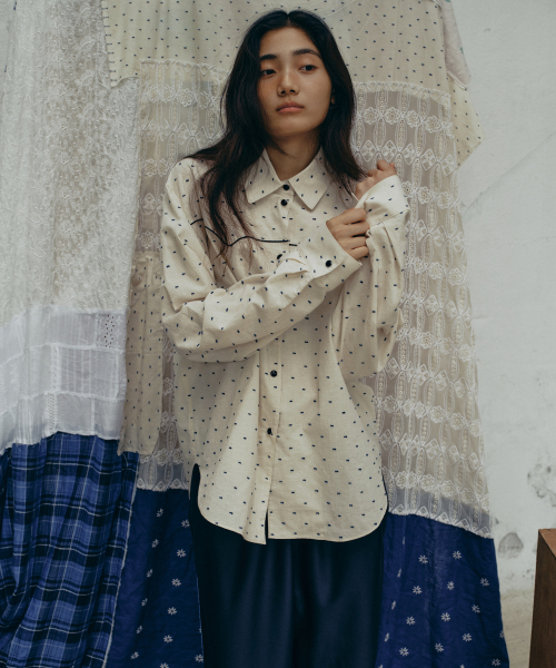 FRITUR(フリーター)の「Dot Western Shirt White_F243ST02(シャツ/ブラウス・レディース・ホワイト・FREE)」の3枚目の写真