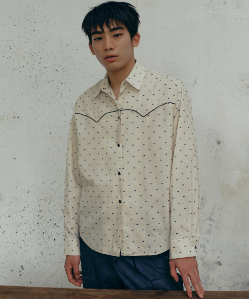 FRITUR(フリーター)の「Dot Western Shirt White_F243ST02(シャツ/ブラウス・レディース・ホワイト・FREE)」の6枚目の写真