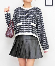 FUN（ファン）の「ラメツイードカーデ（カーディガン/ボレロ）」