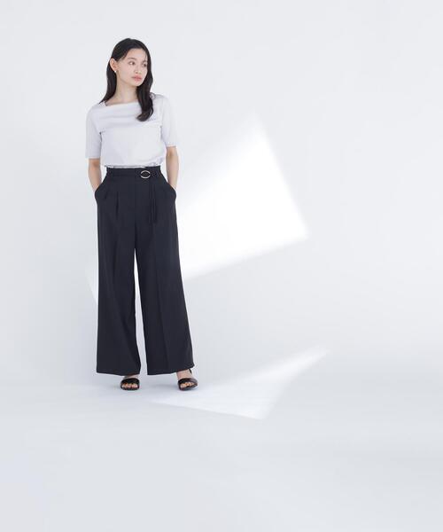 NATURAL BEAUTY BASIC(ナチュラルビューティーベーシック)の「<接触冷感>◇ベーシックTシャツ スクエアネック(Tシャツ/カットソー・レディース・ブラック/オフホワイト/グレー・FREE)」の21枚目の写真