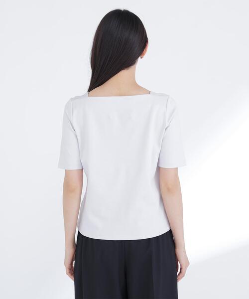 NATURAL BEAUTY BASIC(ナチュラルビューティーベーシック)の「<接触冷感>◇ベーシックTシャツ スクエアネック(Tシャツ/カットソー・レディース・ブラック/オフホワイト/グレー・FREE)」の22枚目の写真