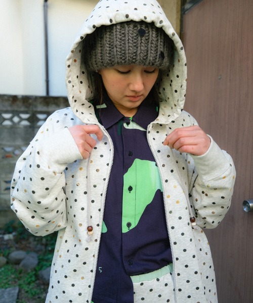 PAMM(パム)の「""Our Diary"" sweat zip parker(パーカー・レディース・ホワイト系/ドット・1/3)」の1枚目の写真