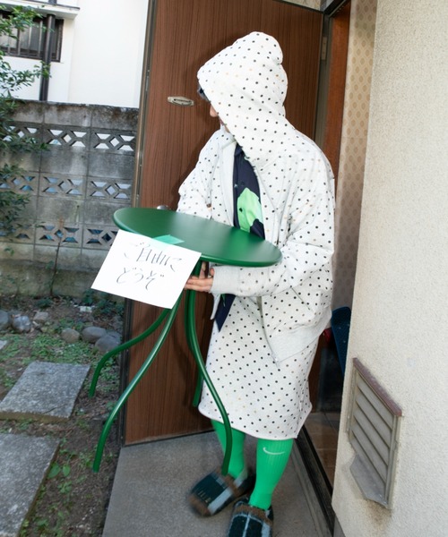 PAMM(パム)の「""Our Diary"" sweat zip parker(パーカー・レディース・ホワイト系/ドット・1/3)」の3枚目の写真