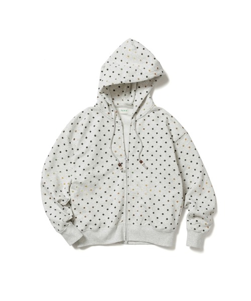 PAMM(パム)の「""Our Diary"" sweat zip parker(パーカー・レディース・ホワイト系/ドット・1/3)」の6枚目の写真
