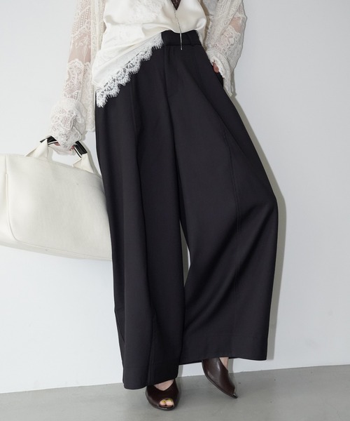 chuclla（チュクラ）の「センターシーム ボリュームパンツ chw26s076（その他パンツ・レディース・ダークグレー/ダークパープル・M/L）」の2枚目の写真