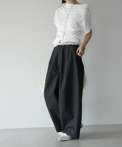 chuclla（チュクラ）の「センターシーム ボリュームパンツ chw26s076（その他パンツ・レディース・ダークグレー/ダークパープル・M/L）」の11枚目の写真