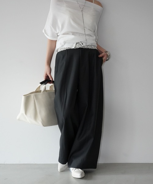 chuclla（チュクラ）の「センターシーム ボリュームパンツ chw26s076（その他パンツ・レディース・ダークグレー/ダークパープル・M/L）」の18枚目の写真
