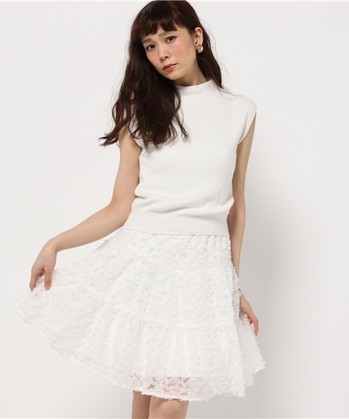 Snidel スナイデル の 3dフラワーコンビワンピース ワンピース Wear