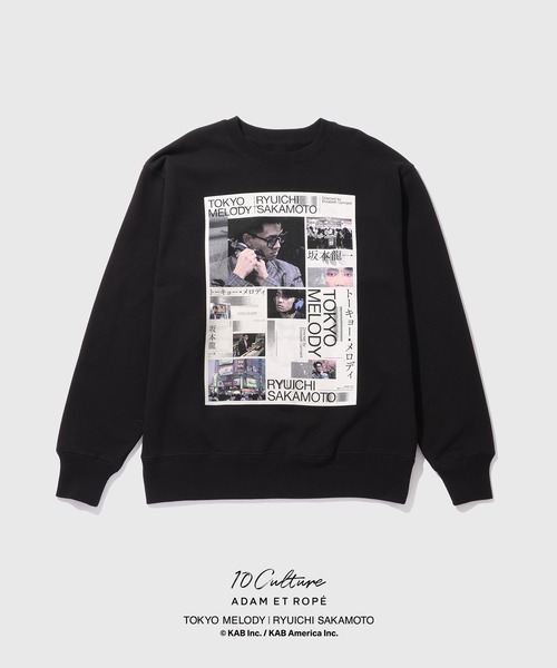 ADAM ET ROPE'（アダムエロペ）の「【Tokyo Melody Ryuichi Sakamoto × 10Culture / ADAM ET ROPE'】 SWEAT（スウェット・メンズ・ブラック系その他2/ブラック/スミクロ/ブラック系その他3/ブラック系その他/チャコールグレー・M/XL/L）」の2枚目の写真