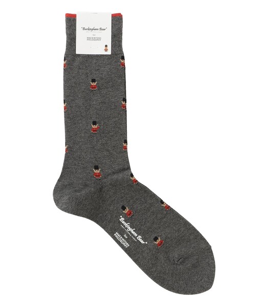 MACKINTOSH PHILOSOPHY（ﾏｯｷﾝﾄｯｼｭ ﾌｨﾛｿﾌｨｰ）の「バッキンガムべア カジュアルソックス（ソックス/靴下・メンズ・グレー系その他/ダークネイビー/グリーン系その他4・FREE）」の2枚目の写真