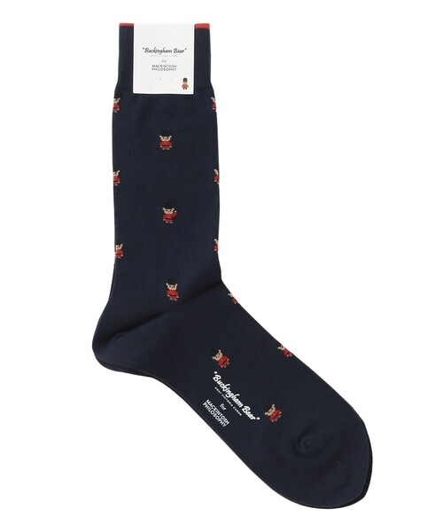 MACKINTOSH PHILOSOPHY（ﾏｯｷﾝﾄｯｼｭ ﾌｨﾛｿﾌｨｰ）の「バッキンガムべア カジュアルソックス（ソックス/靴下・メンズ・グレー系その他/ダークネイビー/グリーン系その他4・FREE）」の3枚目の写真