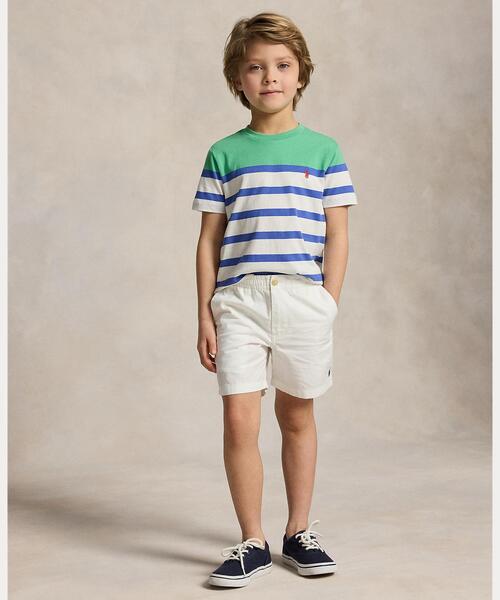 POLO RALPH LAUREN CHILDRENSWEAR(ポロ ラルフ ローレン チルドレンズウェア)の「ストライプド コットン ジャージー Tシャツ(Tシャツ/カットソー・キッズ・グリーン・7/3/6/4)」の5枚目の写真