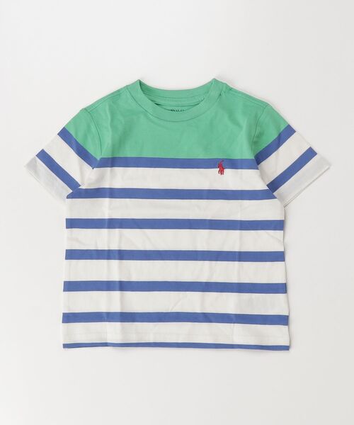 POLO RALPH LAUREN CHILDRENSWEAR(ポロ ラルフ ローレン チルドレンズウェア)の「ストライプド コットン ジャージー Tシャツ(Tシャツ/カットソー・キッズ・グリーン・7/3/6/4)」の3枚目の写真