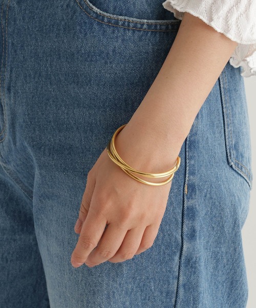 studio CLIP（スタディオクリップ）の「【daily CLIP】ステンレスレイヤーアークバングル（バングル/リストバンド・レディース・その他2/その他1・FREE）」の4枚目の写真