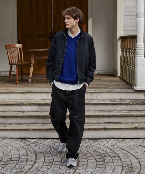 PUBLIC TOKYO（パブリックトウキョウ）の「【再入荷なし】スタンドカラージップアップブルゾン 　/２WAY/春服/ジャケット/ハリントン/ラグラン（ブルゾン・メンズ・ブラック/ベージュ・1/2）」の5枚目の写真