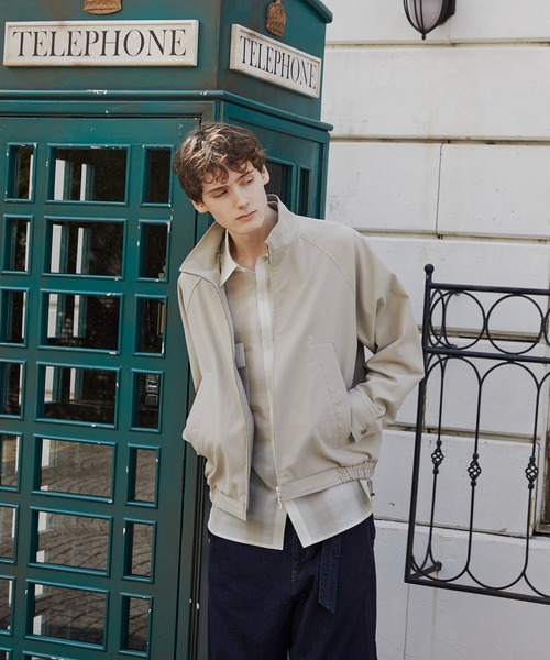 PUBLIC TOKYO（パブリックトウキョウ）の「【再入荷なし】スタンドカラージップアップブルゾン 　/２WAY/春服/ジャケット/ハリントン/ラグラン（ブルゾン・メンズ・ブラック/ベージュ・1/2）」の9枚目の写真