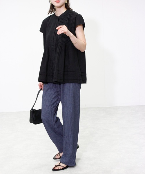 Fizz(フィズ)の「ワッシャーカットワイドパンツ(その他パンツ・レディース・ブラウン/ブラック/ブルー・M)」の9枚目の写真