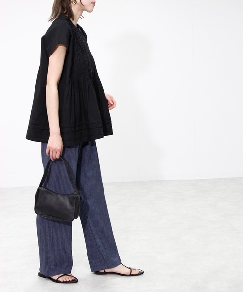 Fizz(フィズ)の「ワッシャーカットワイドパンツ(その他パンツ・レディース・ブラウン/ブラック/ブルー・M)」の10枚目の写真