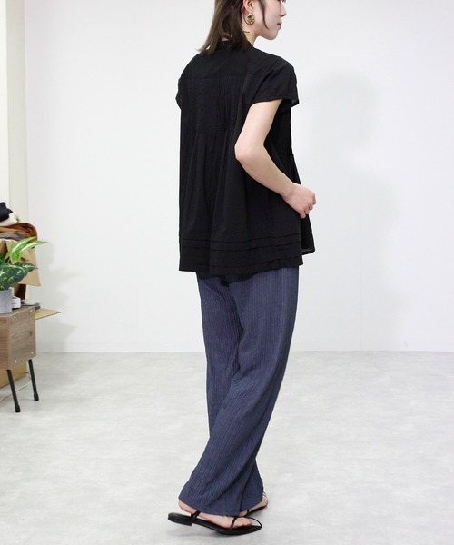 Fizz(フィズ)の「ワッシャーカットワイドパンツ(その他パンツ・レディース・ブラウン/ブラック/ブルー・M)」の11枚目の写真