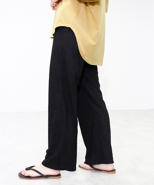 Fizz(フィズ)の「ワッシャーカットワイドパンツ(その他パンツ・レディース・ブラウン/ブラック/ブルー・M)」の15枚目の写真