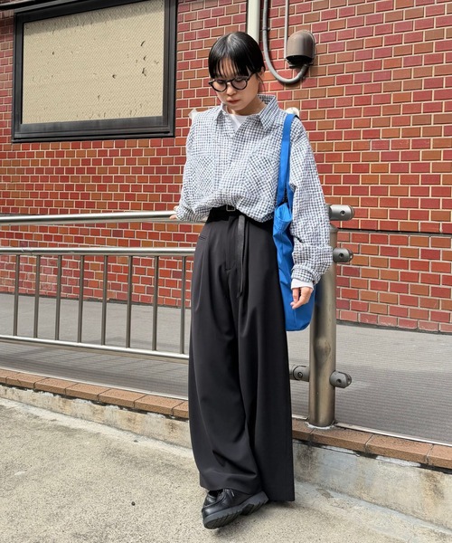 COLONY 2139(コロニートゥーワンスリーナイン)の「チェックサッカー長袖シャツ(シャツ/ブラウス・メンズ・サックスブルー/ブラック/アイボリー・LARGE/MEDIUM)」の6枚目の写真