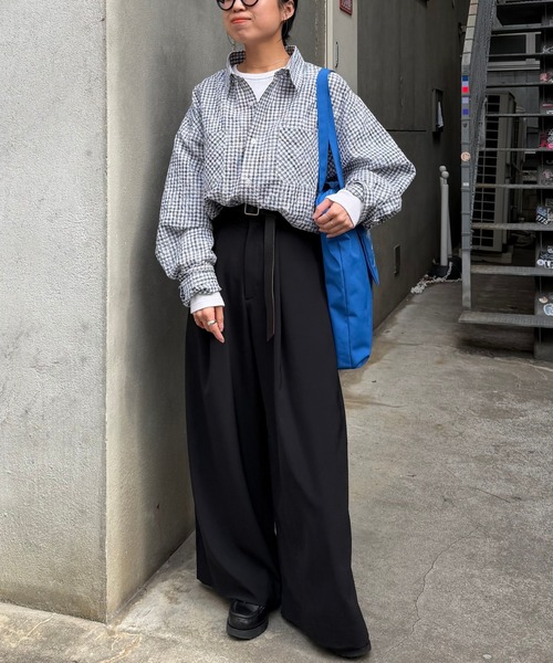 COLONY 2139(コロニートゥーワンスリーナイン)の「チェックサッカー長袖シャツ(シャツ/ブラウス・メンズ・サックスブルー/ブラック/アイボリー・LARGE/MEDIUM)」の5枚目の写真