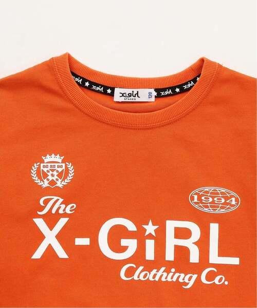 X-girl Stages（エックスガールステージス）の「ロゴ長袖Tシャツ+総柄ロゴタンクトップセット（Tシャツ/カットソー・キッズ・ブラック/オレンジ/ピンク・140cm/130cm/110cm/120cm/90cm/100cm）」の15枚目の写真