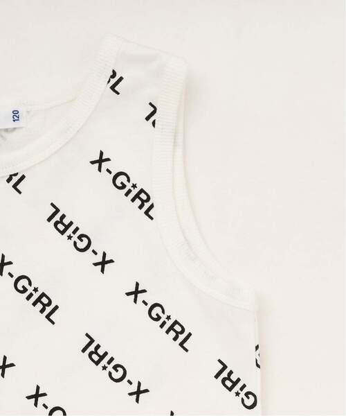 X-girl Stages（エックスガールステージス）の「ロゴ長袖Tシャツ+総柄ロゴタンクトップセット（Tシャツ/カットソー・キッズ・ブラック/オレンジ/ピンク・140cm/130cm/110cm/120cm/90cm/100cm）」の6枚目の写真