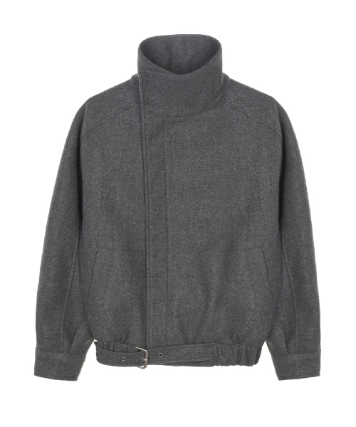 NICK&NICOLE(ニックアンドニコール)の「HIGH NECK HALF COAT_CHARCOAL(チェスターコート・レディース・その他・FREE)」の4枚目の写真
