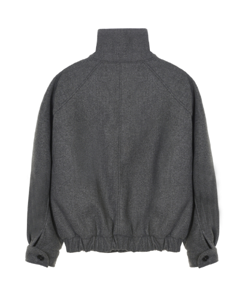 NICK&NICOLE(ニックアンドニコール)の「HIGH NECK HALF COAT_CHARCOAL(チェスターコート・レディース・その他・FREE)」の5枚目の写真