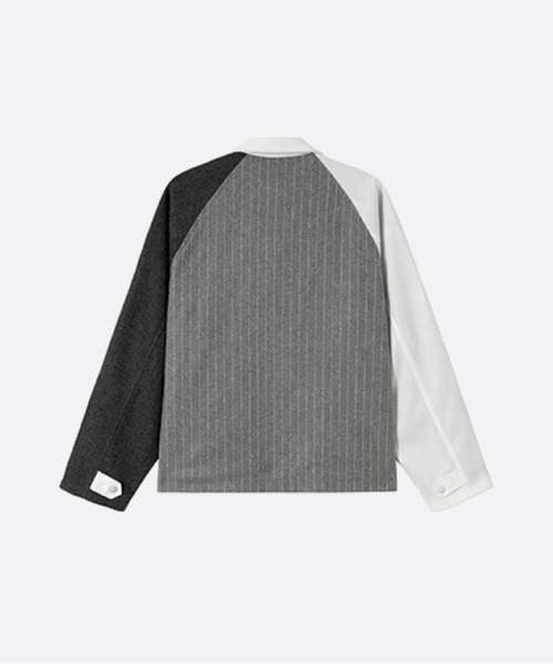 U:UME（ユーム）の「Plaid and Stripe Patchwork Jacket（その他アウター・メンズ・ブラック・MEDIUM/LARGE/X-LARGE/XX-LARGE）」の6枚目の写真