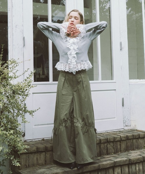 archives（アルシーヴ）の「ドロストカーゴＰＴ（デニムパンツ・レディース・ベージュ/カーキ/アイボリー・MEDIUM）」の5枚目の写真