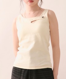 loin nuit（ロワンニュイ）の「stitch design tank top / スティッチデザインタンクトップ（タンクトップ）」