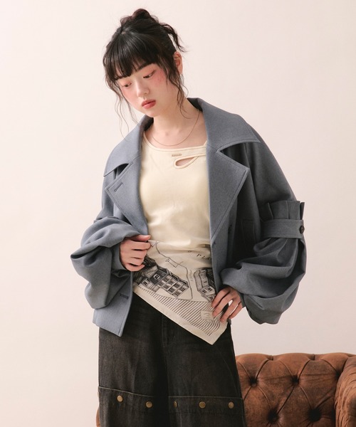 loin nuit(ロワンニュイ)の「stitch design tank top / ステッチデザインタンクトップ(タンクトップ・レディース・ブラウン/ブラック/アイボリー・FREE)」の9枚目の写真