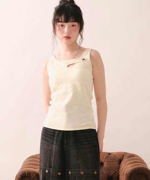 stitch design tank top / ステッチデザインタンクトップ（タンク