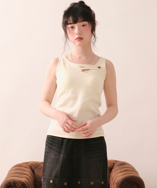 stitch design tank top / ステッチデザインタンクトップ（タンク