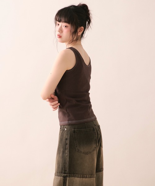 stitch design tank top / ステッチデザインタンクトップ（タンク