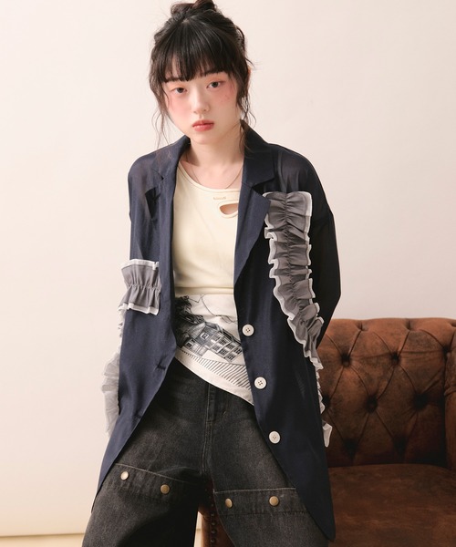 loin nuit(ロワンニュイ)の「stitch design tank top / ステッチデザインタンクトップ(タンクトップ・レディース・ブラウン/ブラック/アイボリー・FREE)」の10枚目の写真