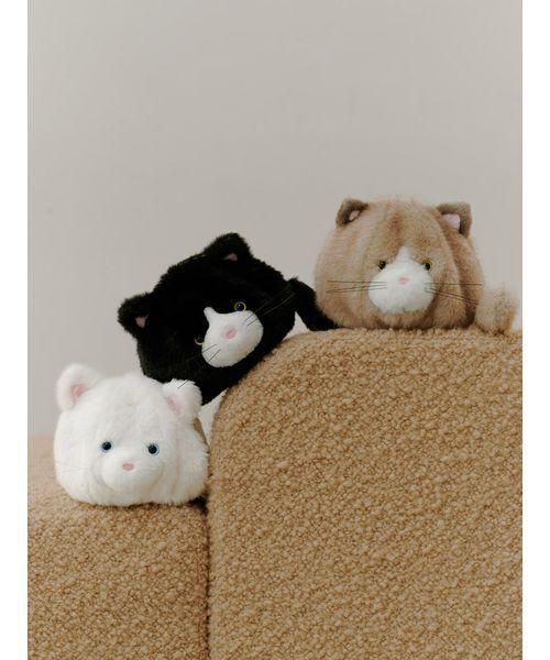 SNIDEL（スナイデル）の「キャットポーチ（ポーチ・レディース・グレイッシュベージュ/ブラック/アイボリー・F）」の4枚目の写真